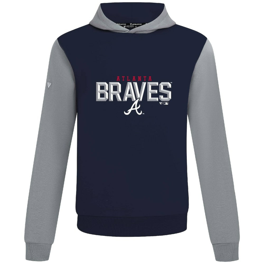 Atlanta Braves Levelwear Throwback Carve Ultimate Hoodie - Navy