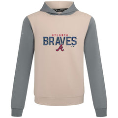 Atlanta Braves Levelwear Throwback Carve Ultimate Hoodie - Sand