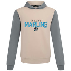 Miami Marlins Levelwear Throwback Carve Ultimate Hoodie - Sand