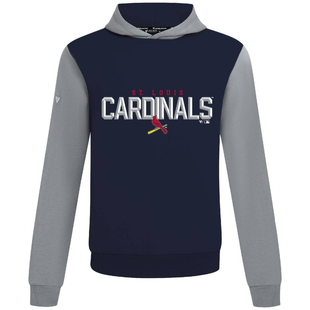 St. Louis Cardinals Levelwear Throwback Carve Ultimate Hoodie - Navy