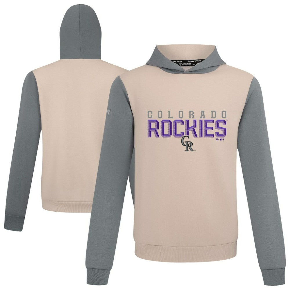Colorado Rockies Levelwear Throwback Carve Ultimate Hoodie - Sand