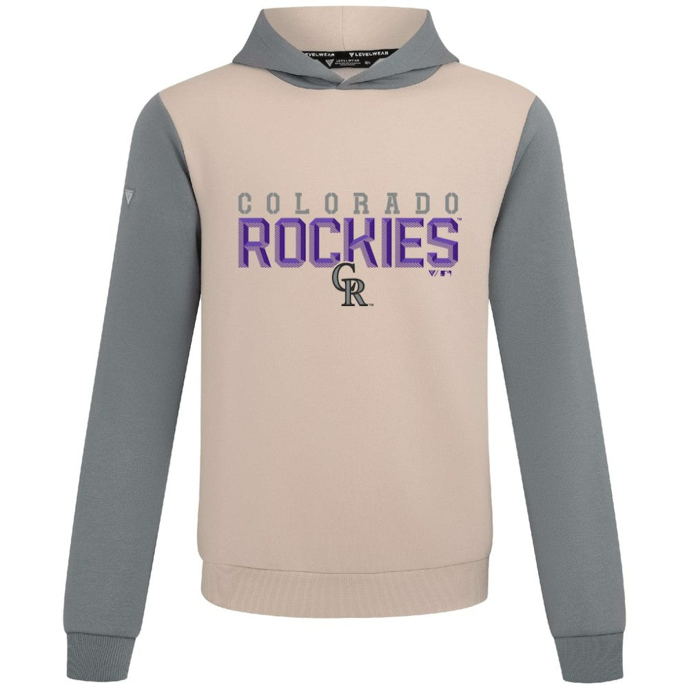 Colorado Rockies Levelwear Throwback Carve Ultimate Hoodie - Sand