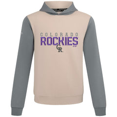 Colorado Rockies Levelwear Throwback Carve Ultimate Hoodie - Sand