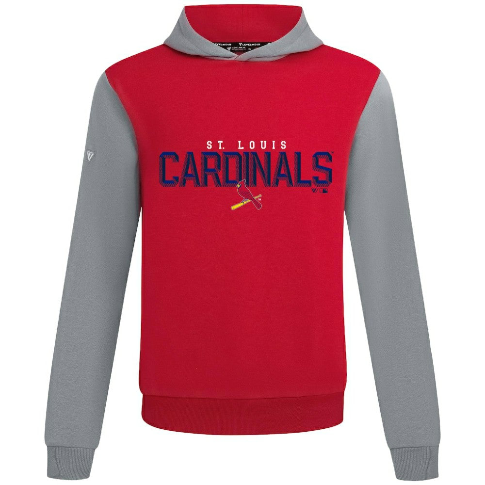 St. Louis Cardinals Levelwear Throwback Carve Ultimate Hoodie - Red