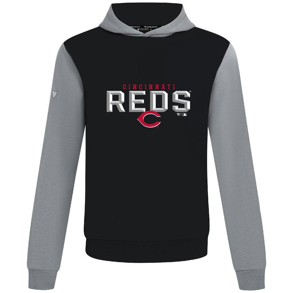 Cincinnati Reds Levelwear Throwback Carve Ultimate Hoodie - Black