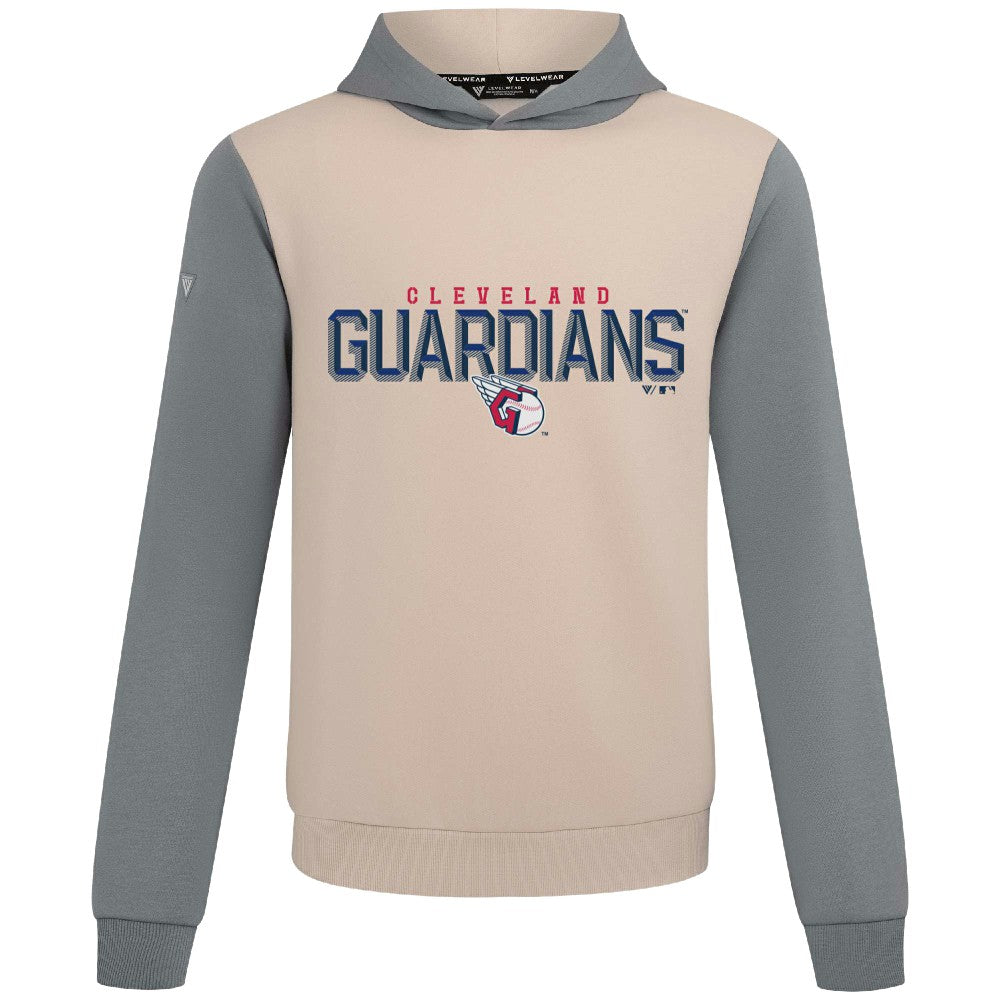 Cleveland Guardians Levelwear Throwback Carve Ultimate Hoodie - Sand