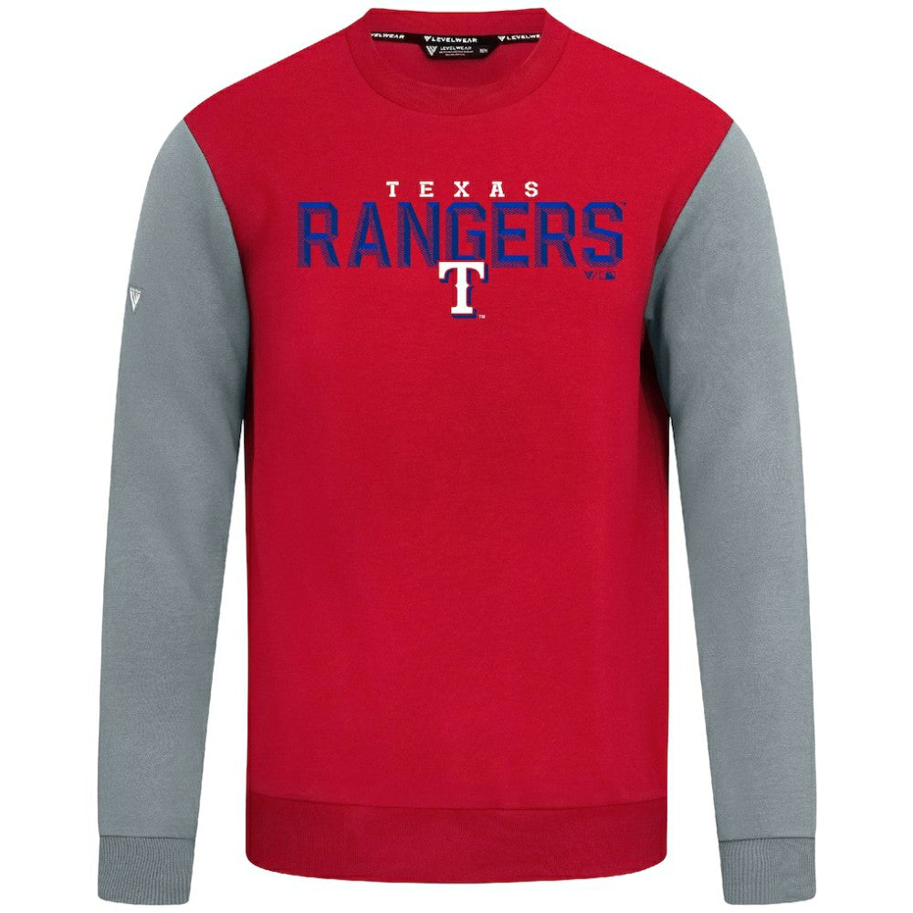 Texas Rangers Levelwear Throwback Ultimate Carve Sweatshirt - Red
