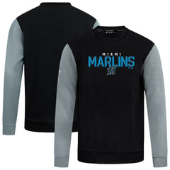 Miami Marlins Levelwear Throwback Ultimate Carve Sweatshirt - Black
