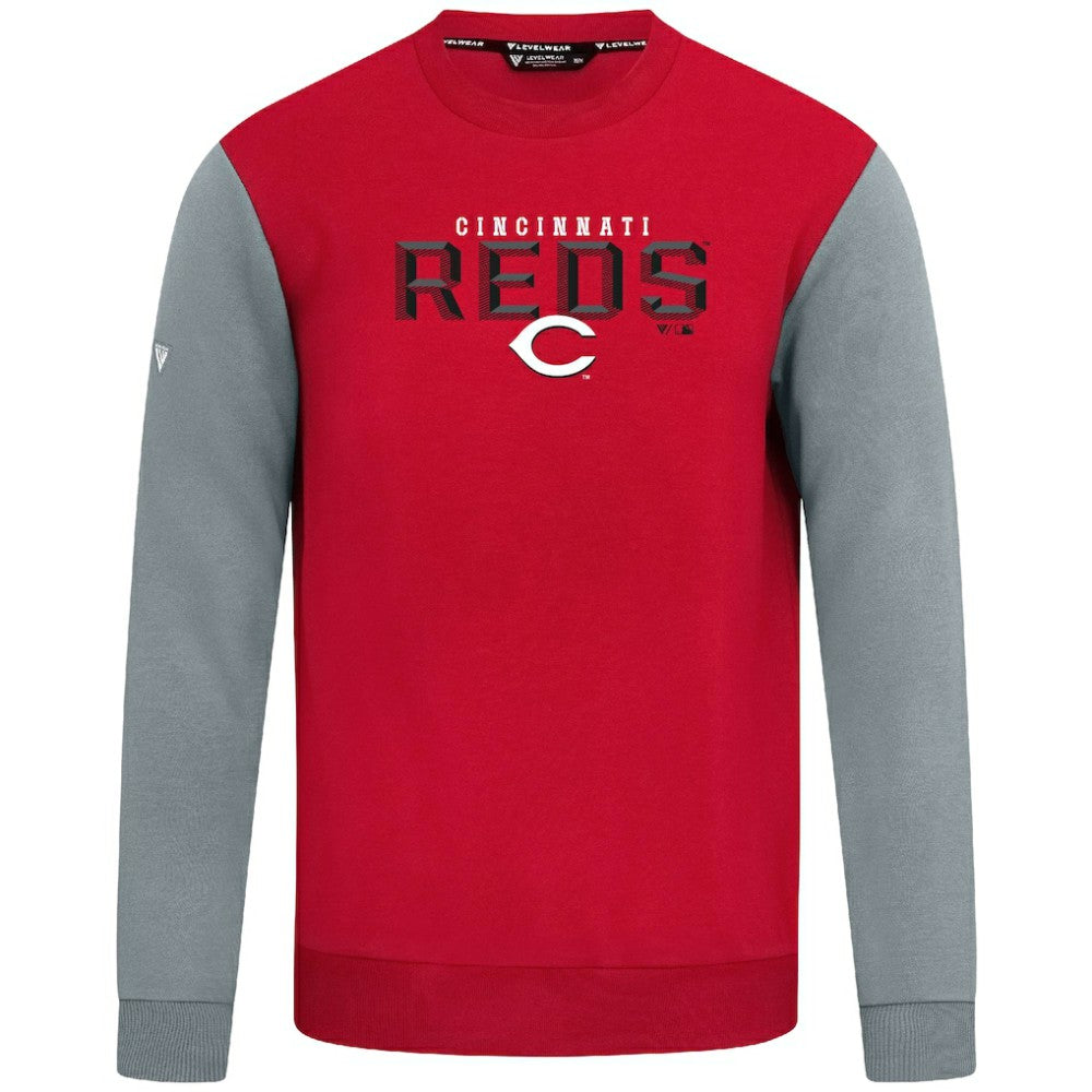 Cincinnati Reds Levelwear Throwback Ultimate Carve Sweatshirt - Red