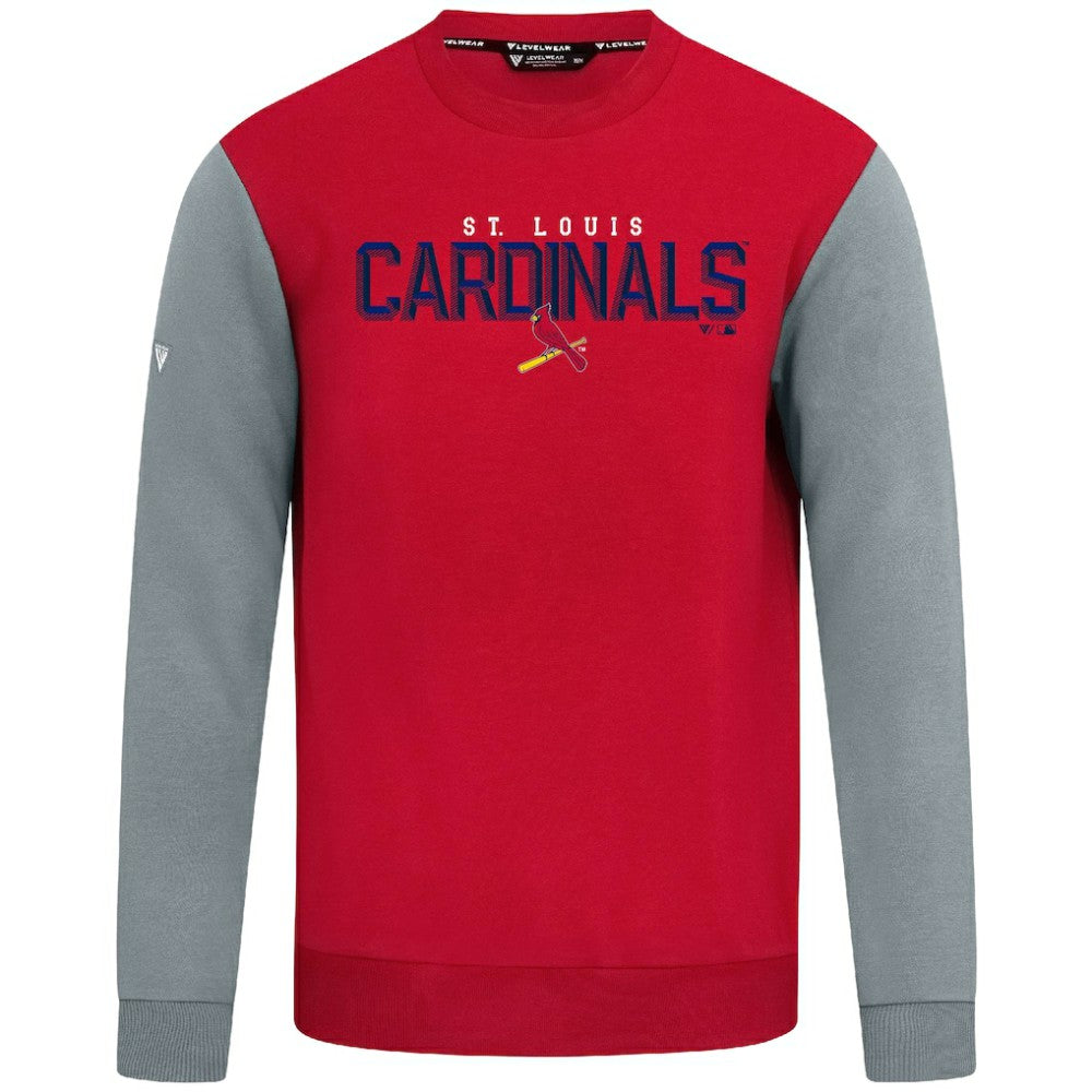 St. Louis Cardinals Levelwear Throwback Ultimate Carve Sweatshirt - Red