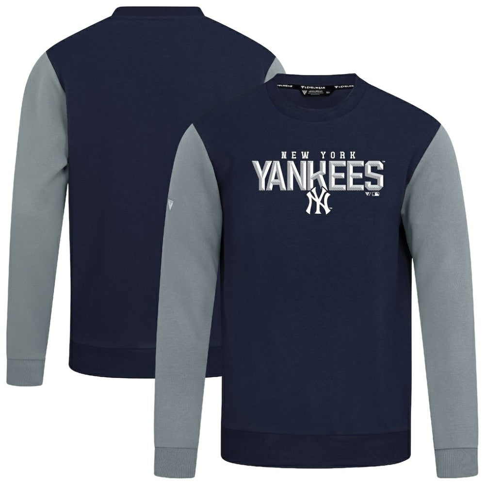 New York Yankees Levelwear Throwback Ultimate Carve Sweatshirt - Navy