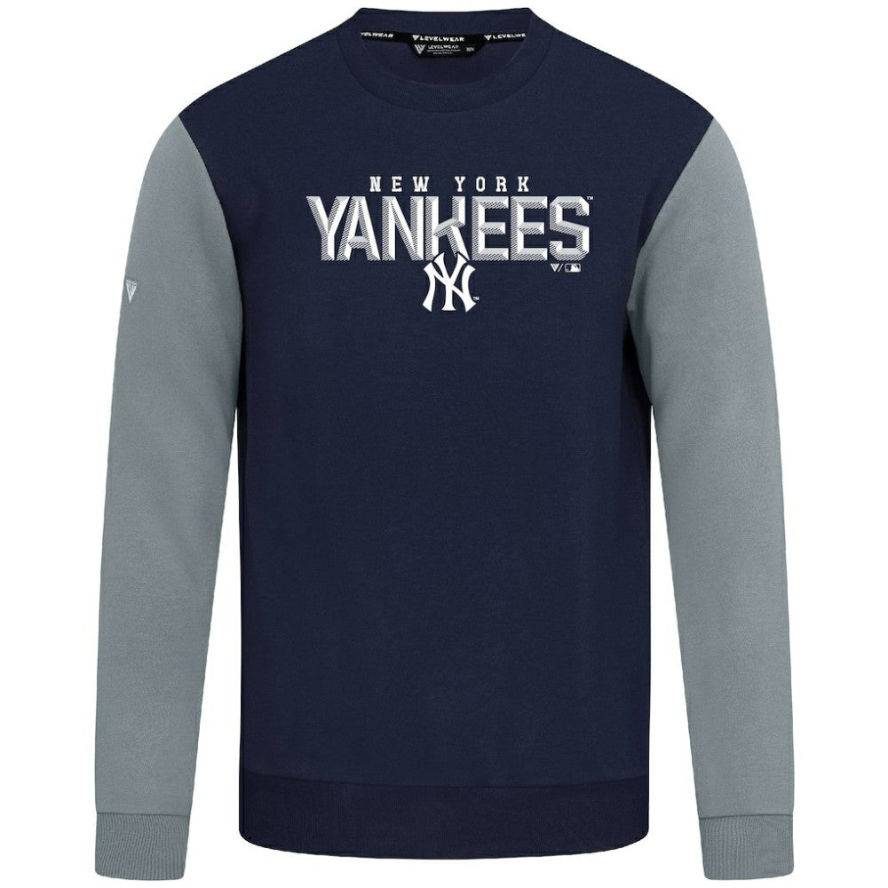 New York Yankees Levelwear Throwback Ultimate Carve Sweatshirt - Navy