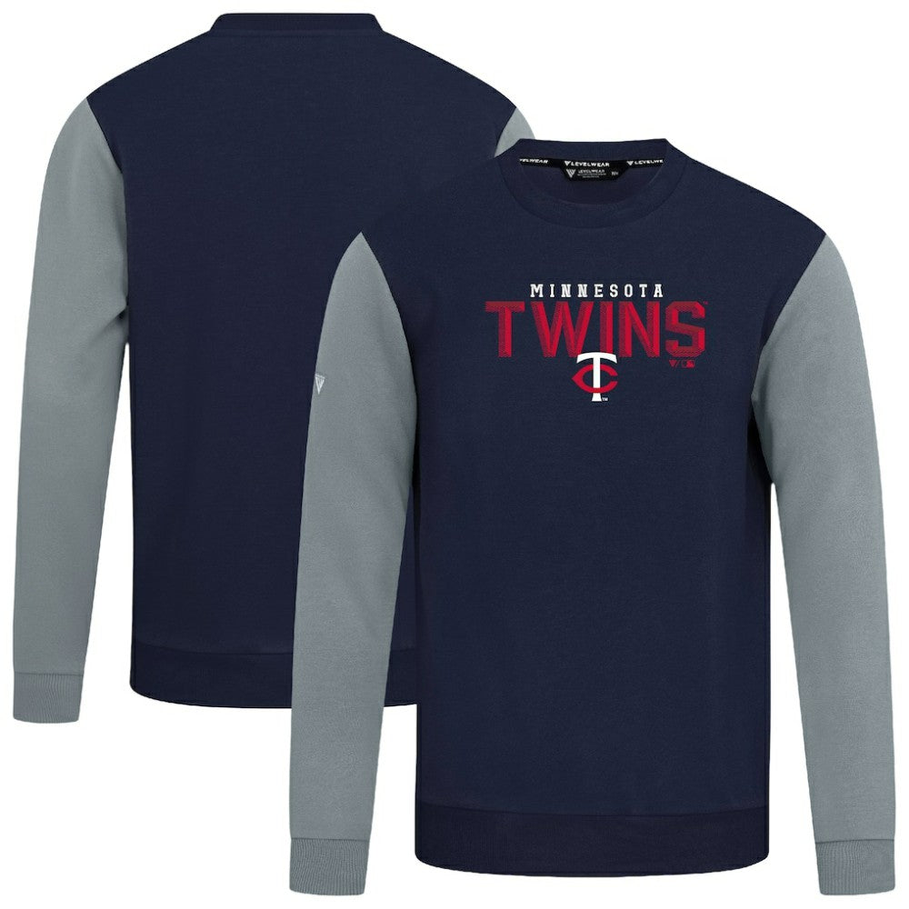 Minnesota Twins Levelwear Throwback Ultimate Carve Sweatshirt - Navy