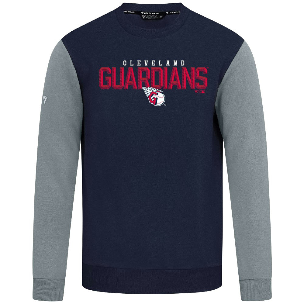 Cleveland Guardians Levelwear Throwback Ultimate Carve Sweatshirt - Navy