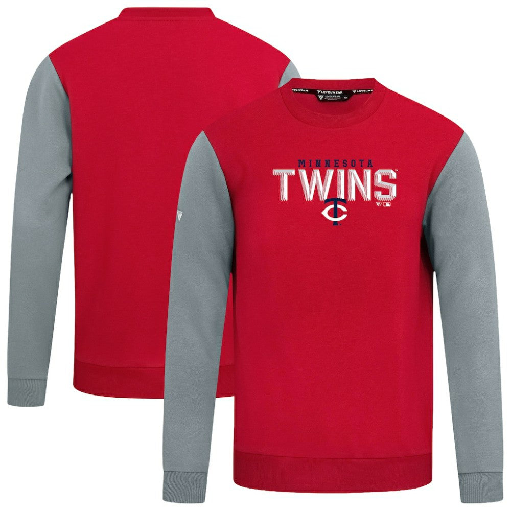 Minnesota Twins Levelwear Throwback Ultimate Carve Sweatshirt - Red