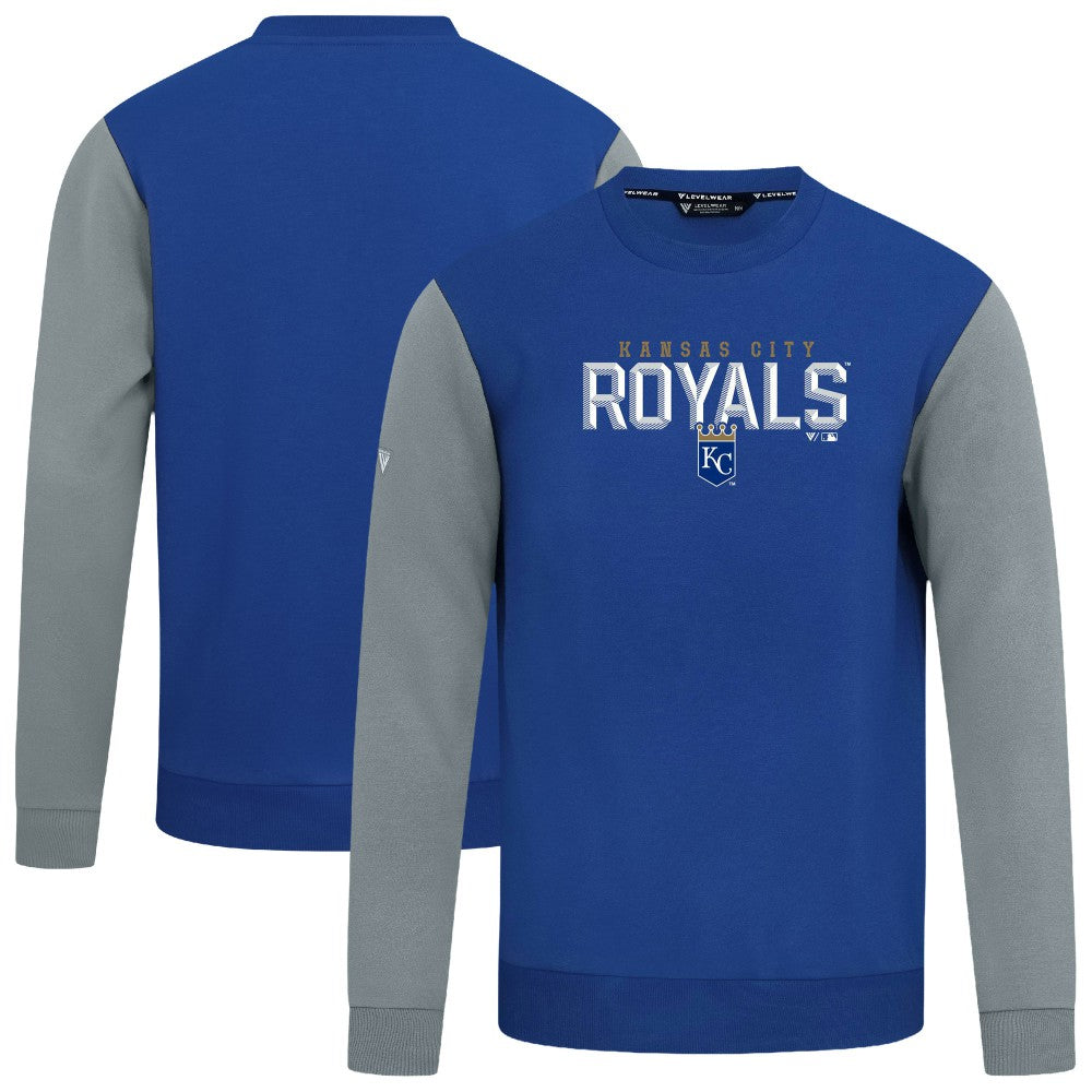 Kansas City Royals Levelwear Throwback Ultimate Carve Sweatshirt - Royal