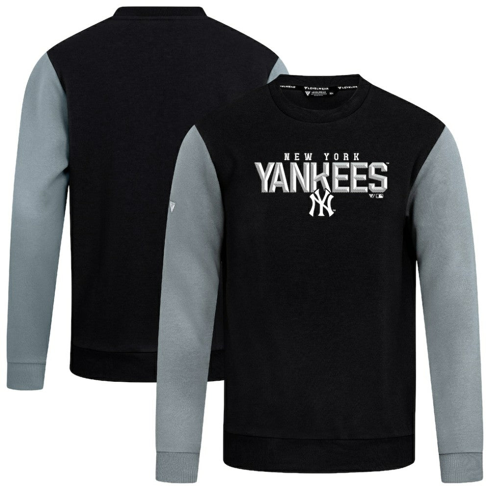 New York Yankees Levelwear Throwback Ultimate Carve Sweatshirt - Black