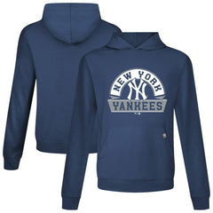 New York Yankees Levelwear Relay Banner Arch Pullover Hoodie - Navy