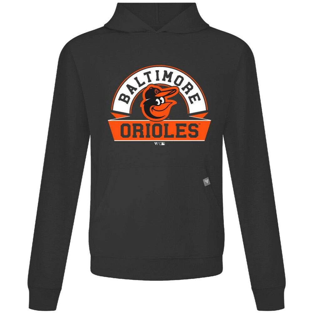 Baltimore Orioles Levelwear Relay Banner Arch Pullover Hoodie - Black