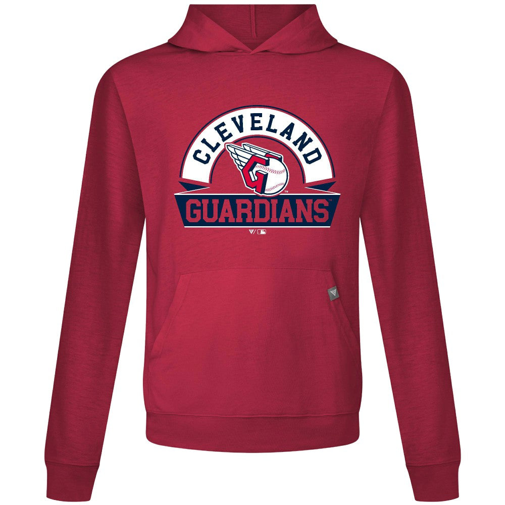 Cleveland Guardians Levelwear Relay Banner Arch Pullover Hoodie - Red