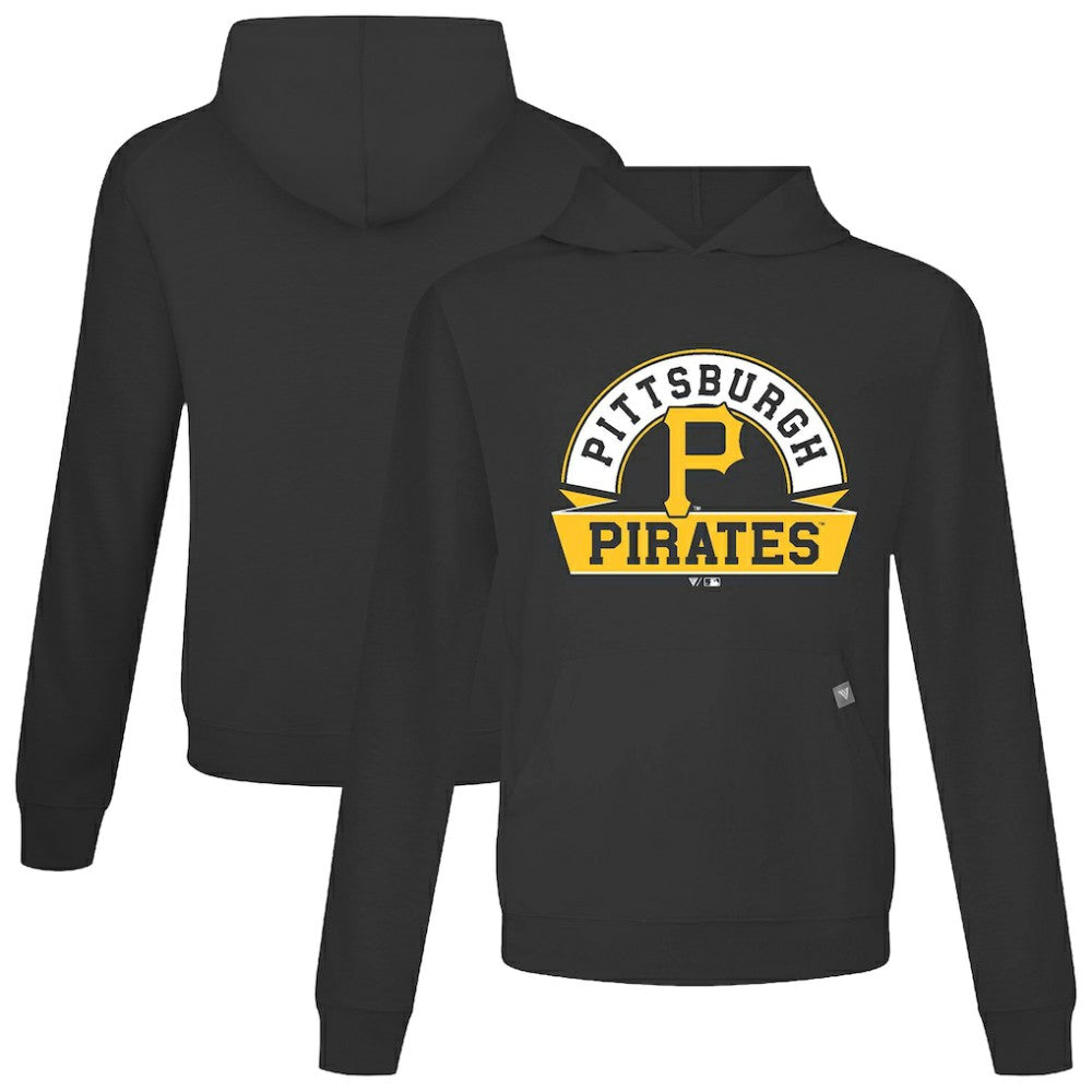 Pittsburgh Pirates Levelwear Relay Banner Arch Pullover Hoodie - Black