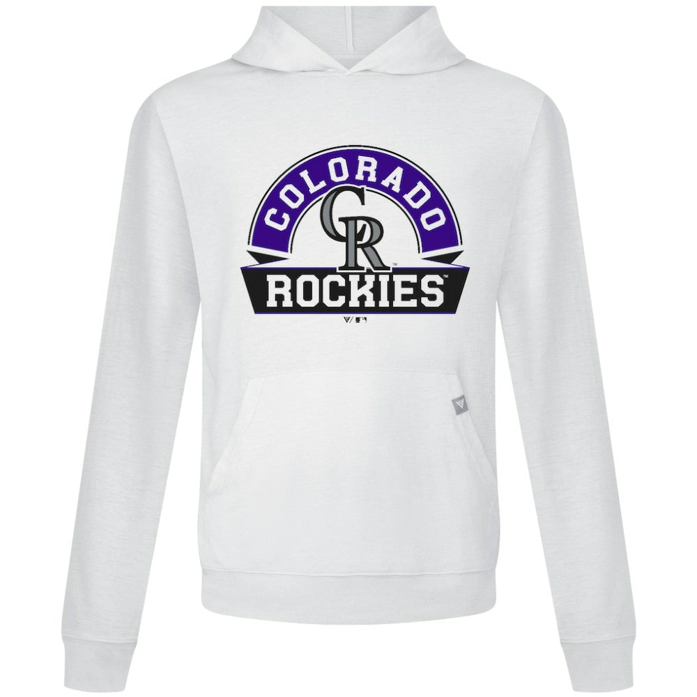 Colorado Rockies Levelwear Relay Banner Arch Pullover Hoodie - White
