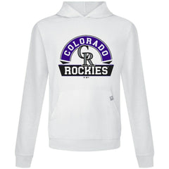 Colorado Rockies Levelwear Relay Banner Arch Pullover Hoodie - White