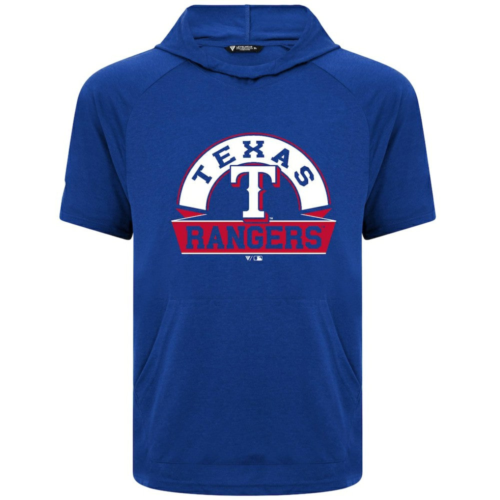 Texas Rangers Levelwear Phase Banner Arch Hoodie T-Shirt - Royal