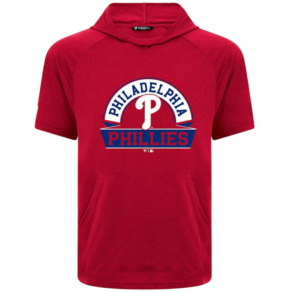 Philadelphia Phillies Levelwear Phase Banner Arch Hoodie T-Shirt - Red