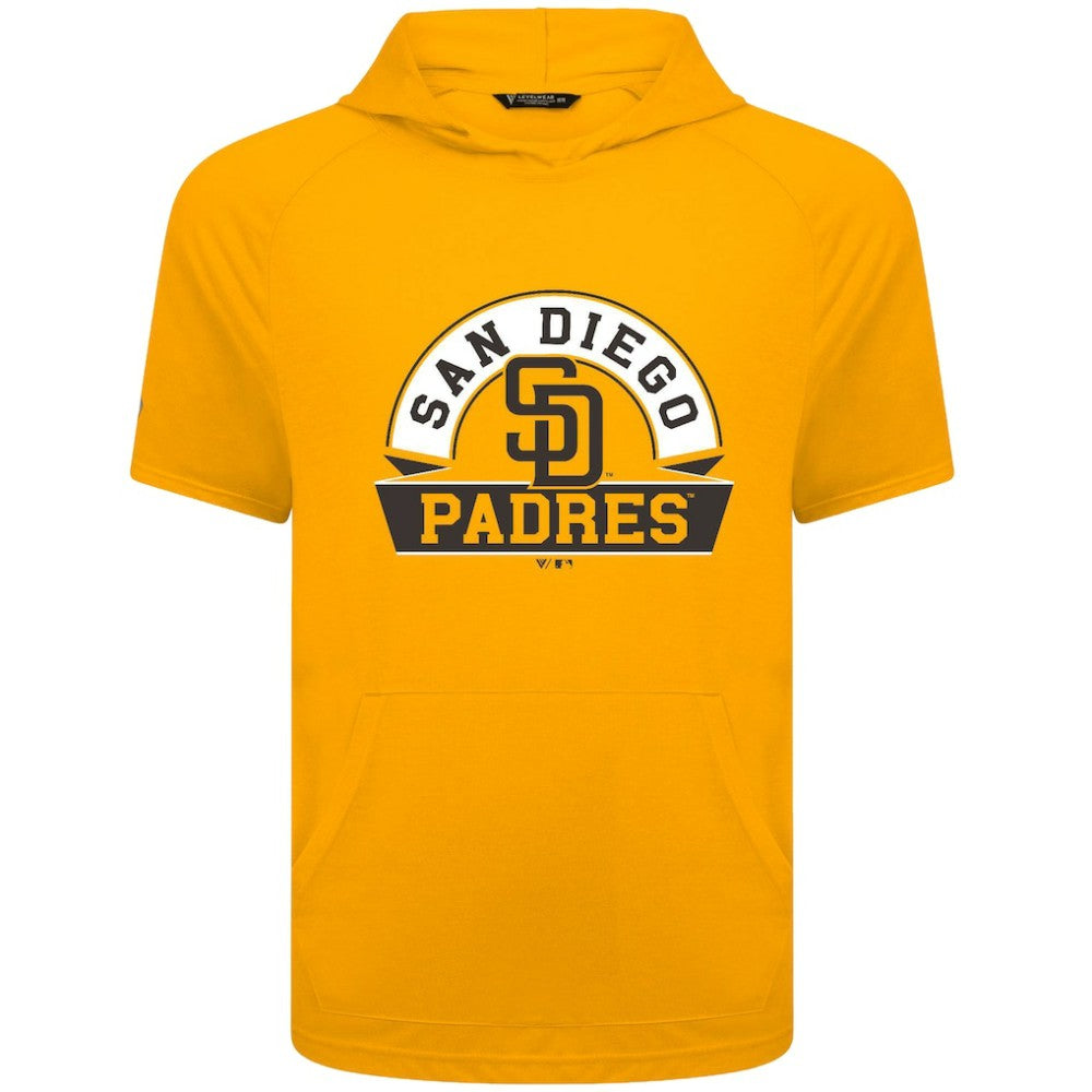 San Diego Padres Levelwear Phase Banner Arch Hoodie T-Shirt - Gold
