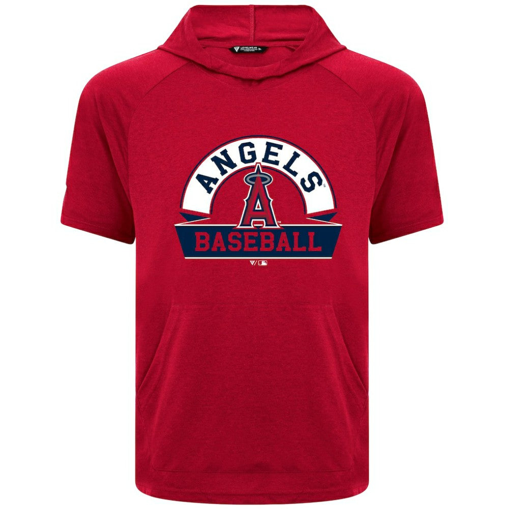 Los Angeles Angels Levelwear Phase Banner Arch Hoodie T-Shirt - Red