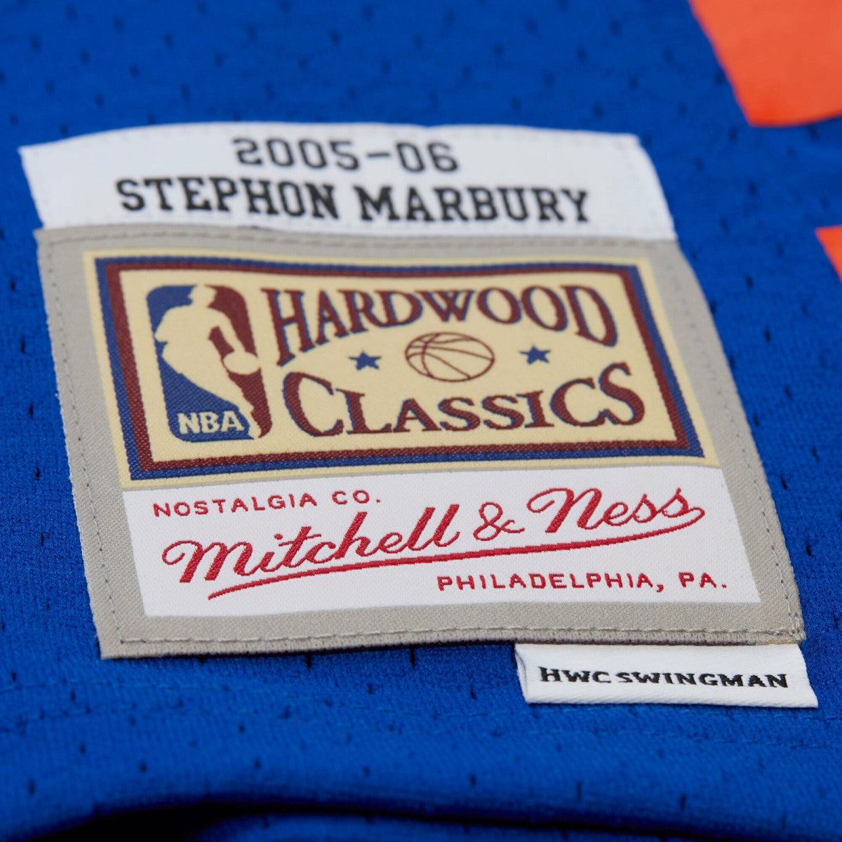 Stephon Marbury New York Knicks 2005/06 Hardwood Classics Swingman Jersey - Blue | Mitchell & Ness discount