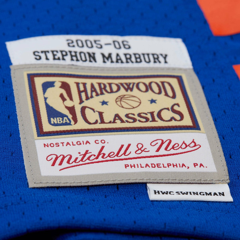 Stephon Marbury New York Knicks 2005/06 Hardwood Classics Swingman Jersey - Blue | Mitchell & Ness discount