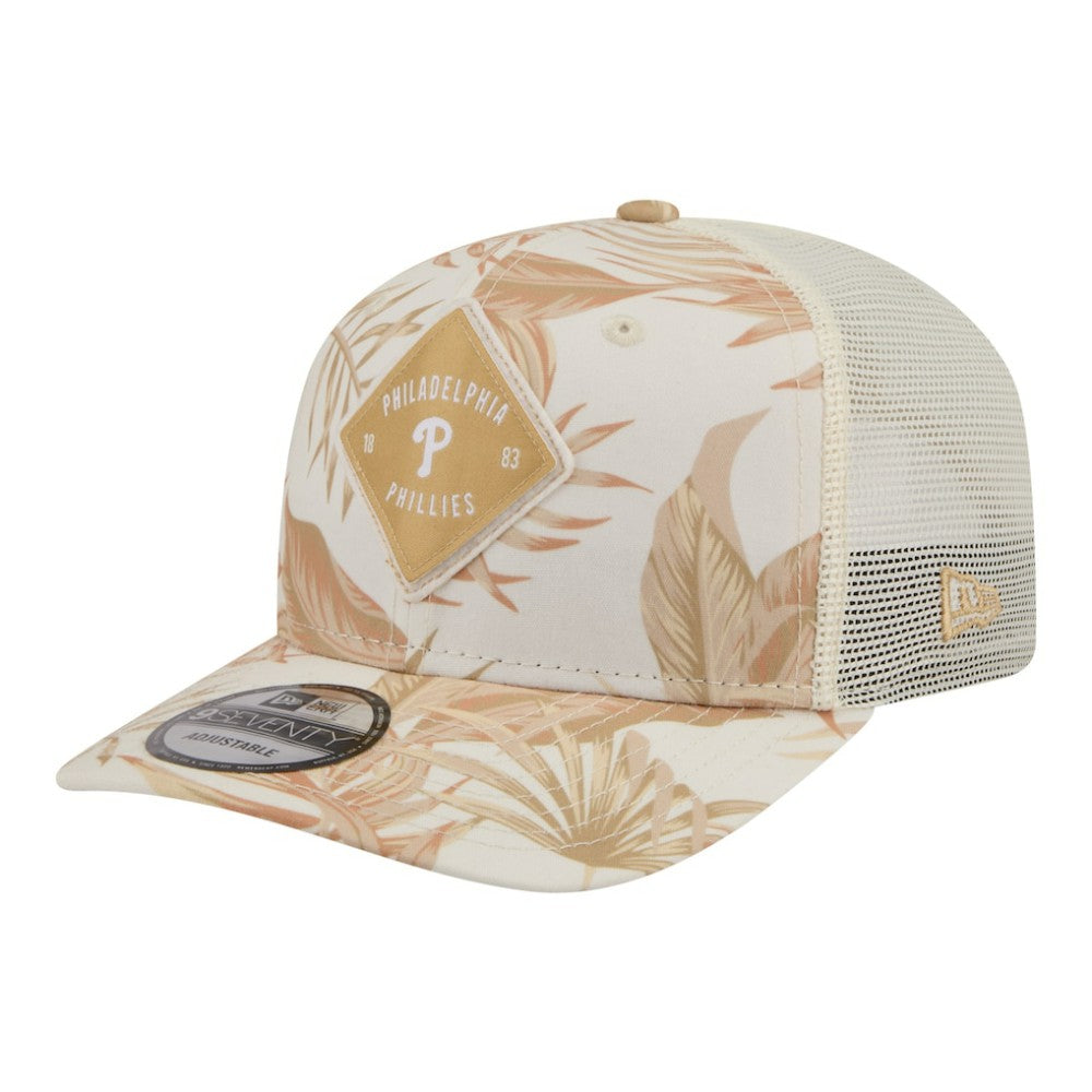 Philadelphia Phillies Tonal Palm 9SEVENTY Adjustable Trucker Hat - Tan | New Era