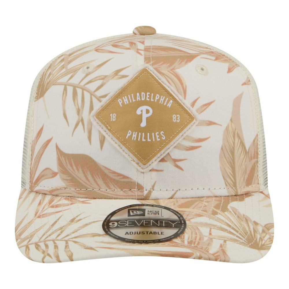 Philadelphia Phillies Tonal Palm 9SEVENTY Adjustable Trucker Hat - Tan | New Era