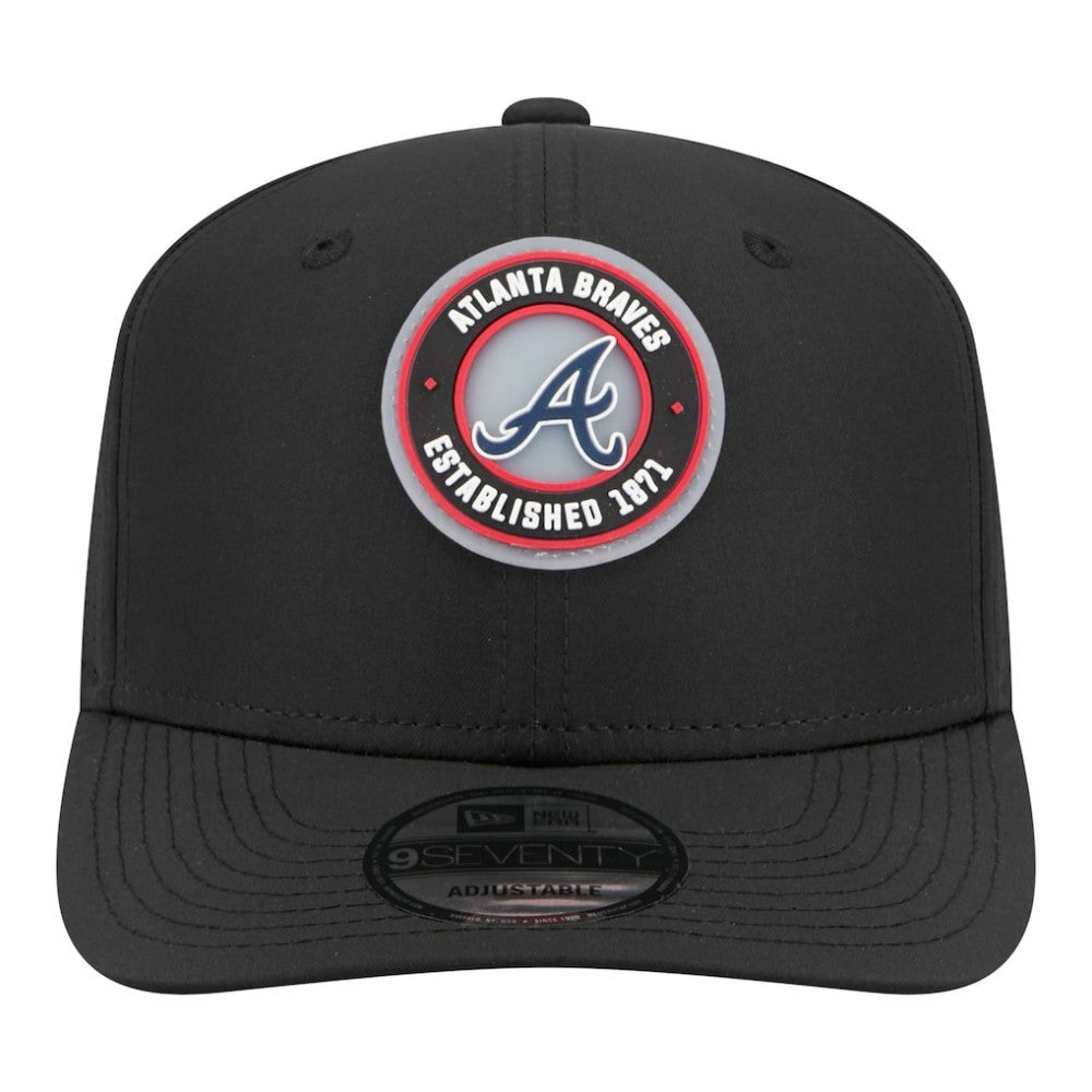 Atlanta Braves Circle 9SEVENTY Adjustable Hat - Black | New Era