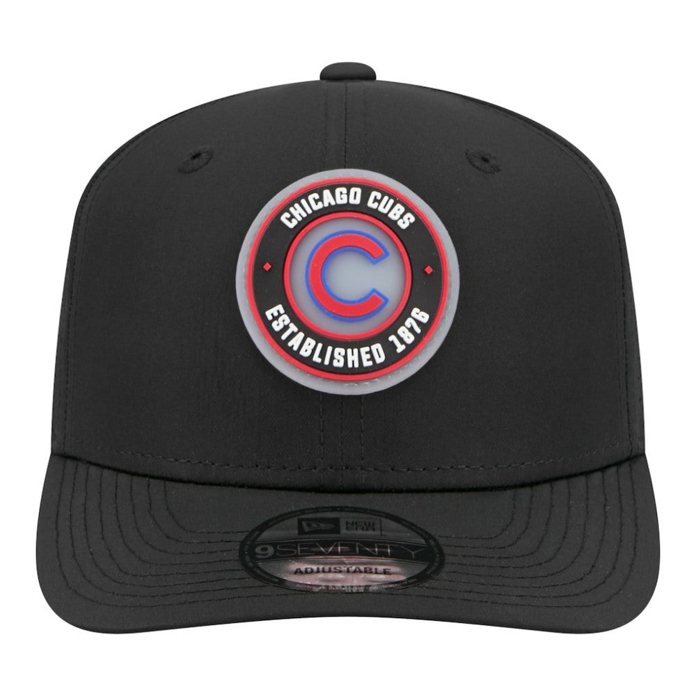 Chicago Cubs Circle 9SEVENTY Adjustable Hat - Black | New Era