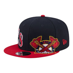 Atlanta Braves Stretched Two-Tone 9FIFTY Adjustable Hat - Navy/Red | New Era