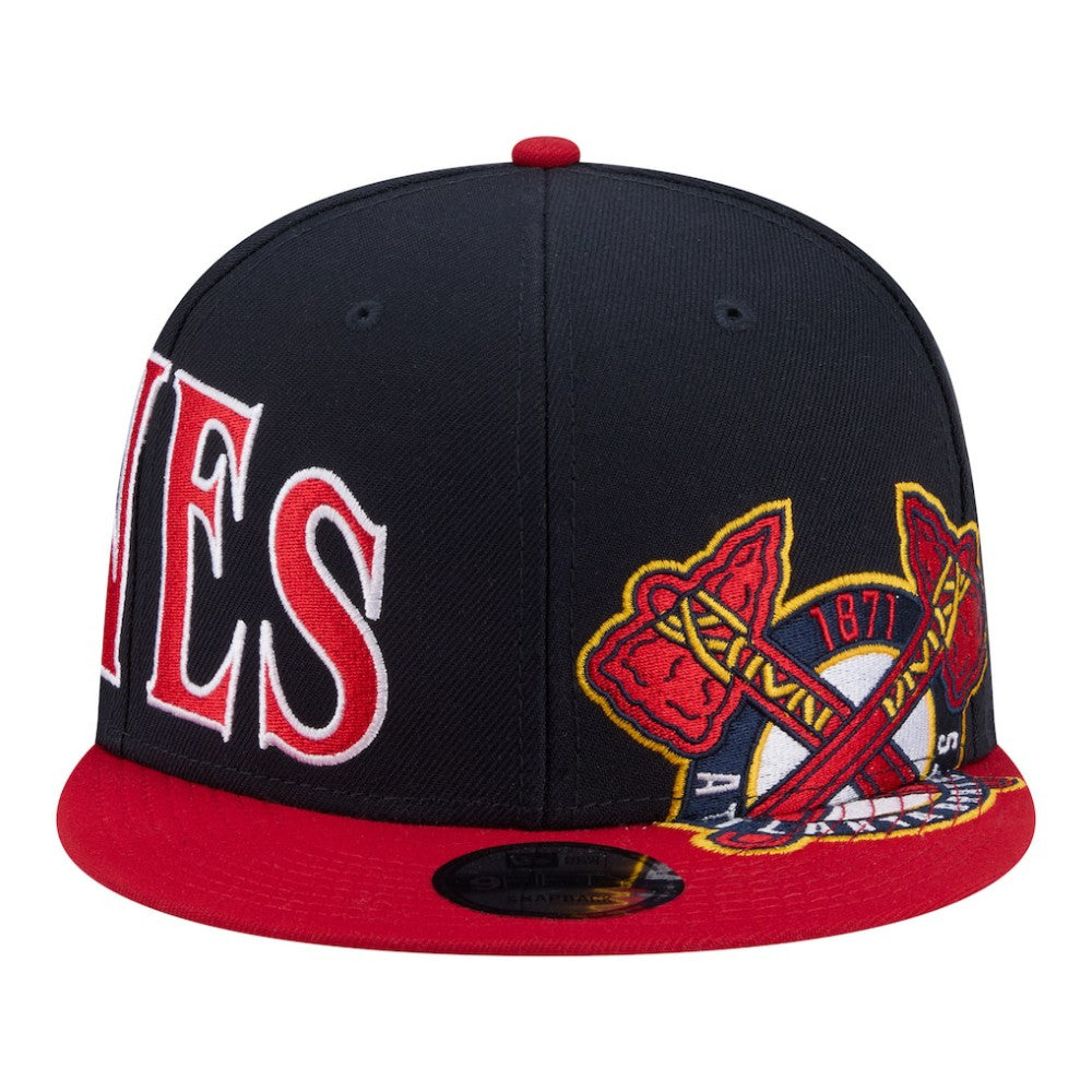 Atlanta Braves Stretched Two-Tone 9FIFTY Adjustable Hat - Navy/Red | New Era