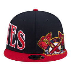 Atlanta Braves Stretched Two-Tone 9FIFTY Adjustable Hat - Navy/Red | New Era