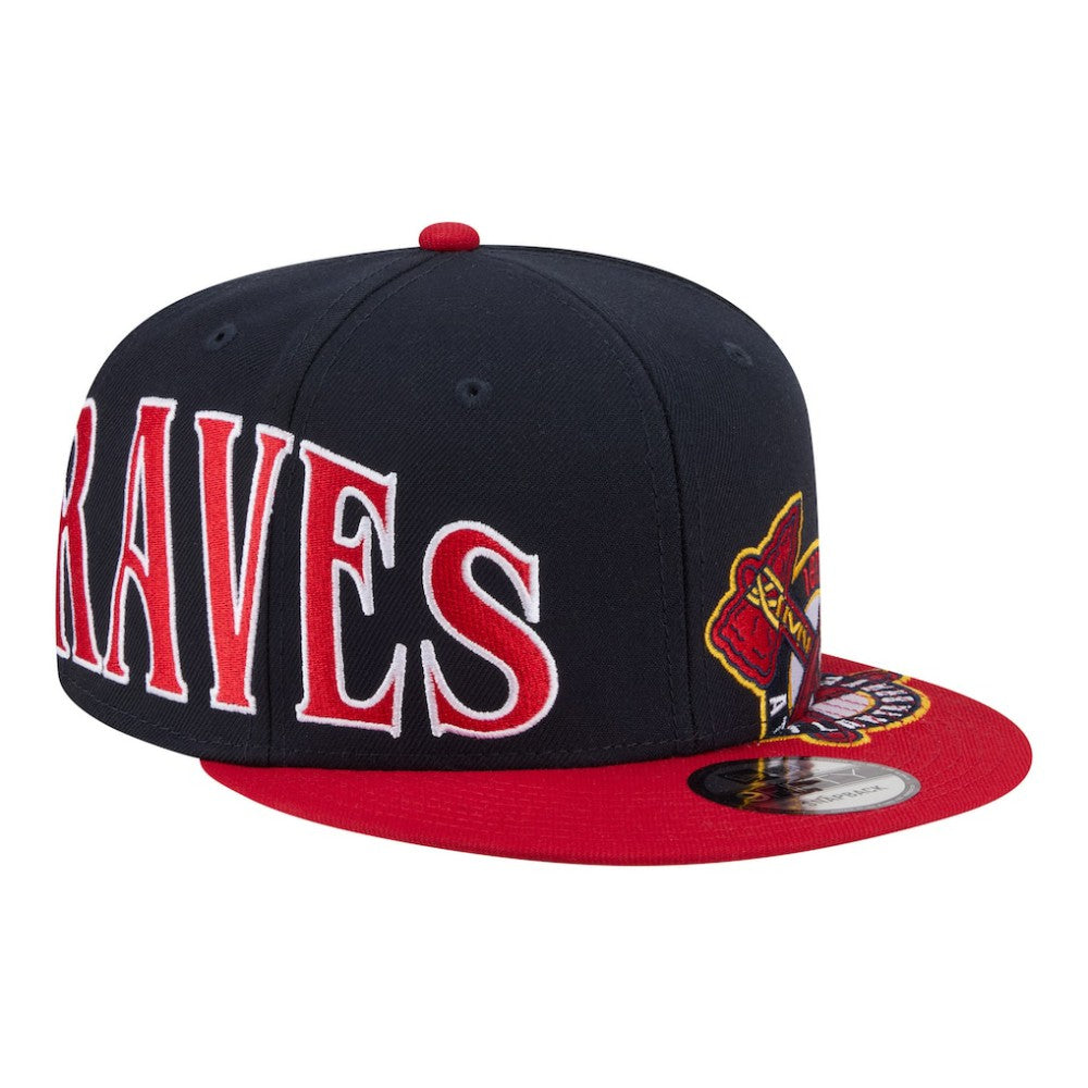 Atlanta Braves Stretched Two-Tone 9FIFTY Adjustable Hat - Navy/Red | New Era