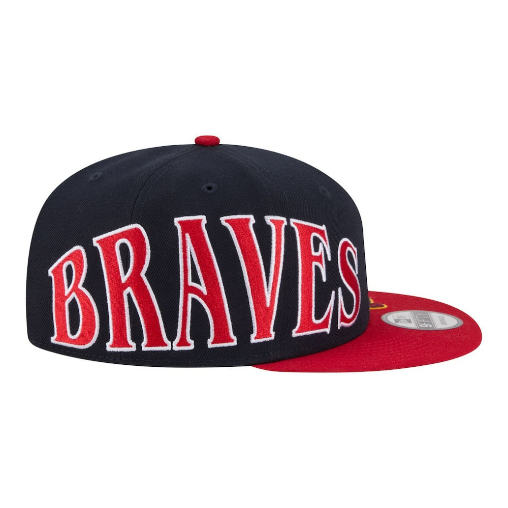 Atlanta Braves Stretched Two-Tone 9FIFTY Adjustable Hat - Navy/Red | New Era