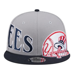 New York Yankees Stretched Two-Tone 9FIFTY Adjustable Hat - Gray/Navy | New Era