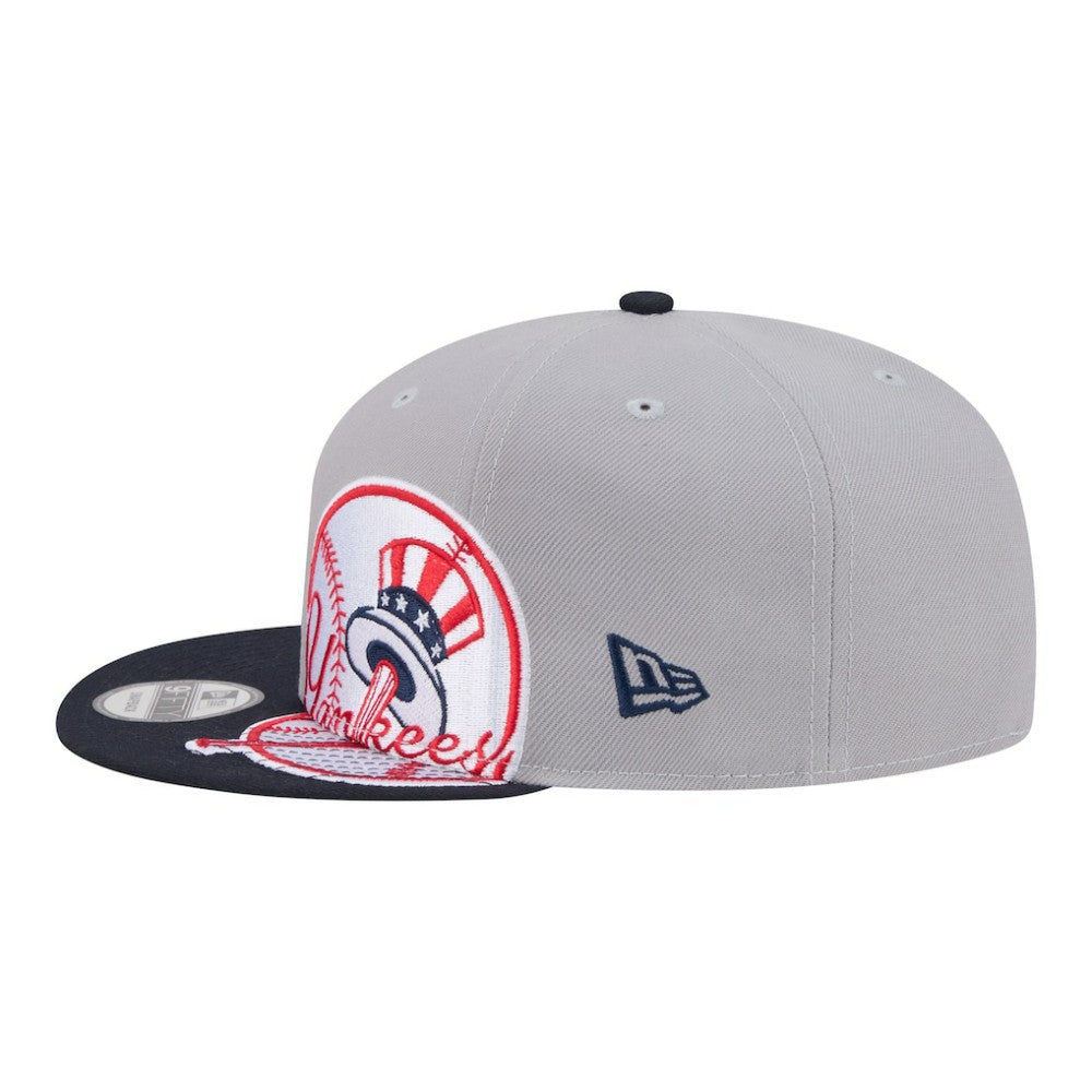 New York Yankees Stretched Two-Tone 9FIFTY Adjustable Hat - Gray/Navy | New Era
