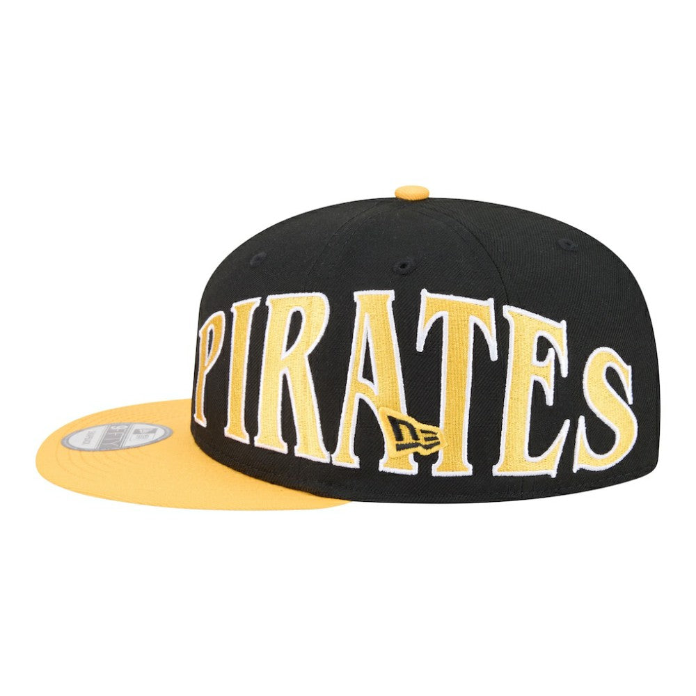 Pittsburgh Pirates Stretched Two-Tone 9FIFTY Adjustable Hat - Black/Gold | New Era