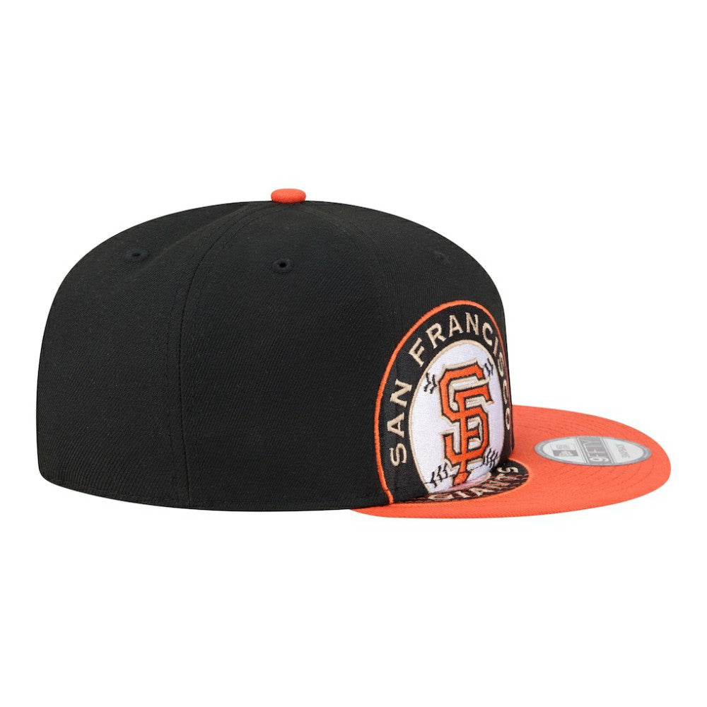San Francisco Giants Stretched Two-Tone 9FIFTY Adjustable Hat - Black/Orange | New Era
