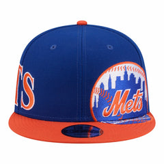 New York Mets Stretched Two-Tone 9FIFTY Adjustable Hat - Royal/Orange | New Era