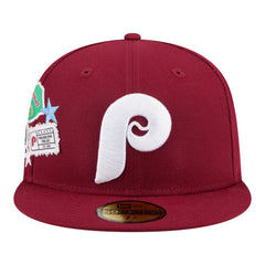 Philadelphia Phillies City Patch 59FIFTY Fitted Hat - Burgundy | New Era