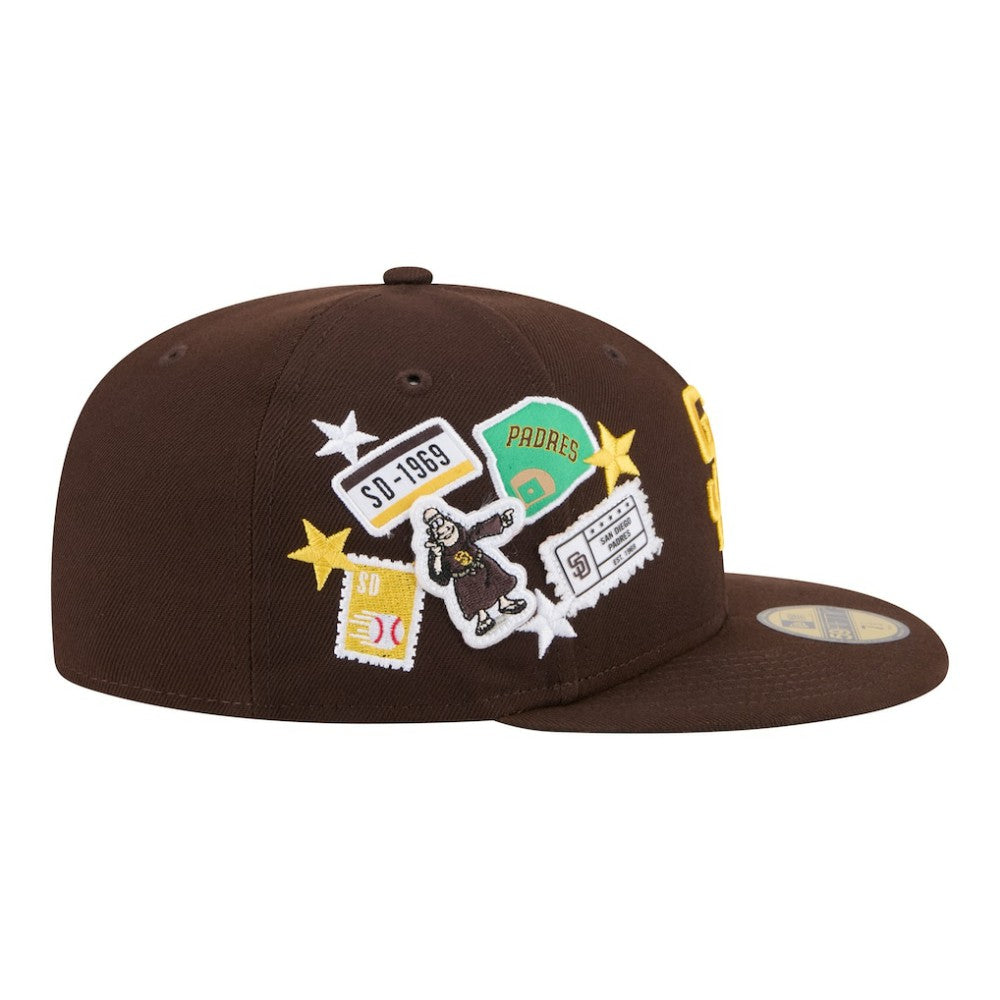 San Diego Padres City Patch 59FIFTY Fitted Hat - Brown | New Era