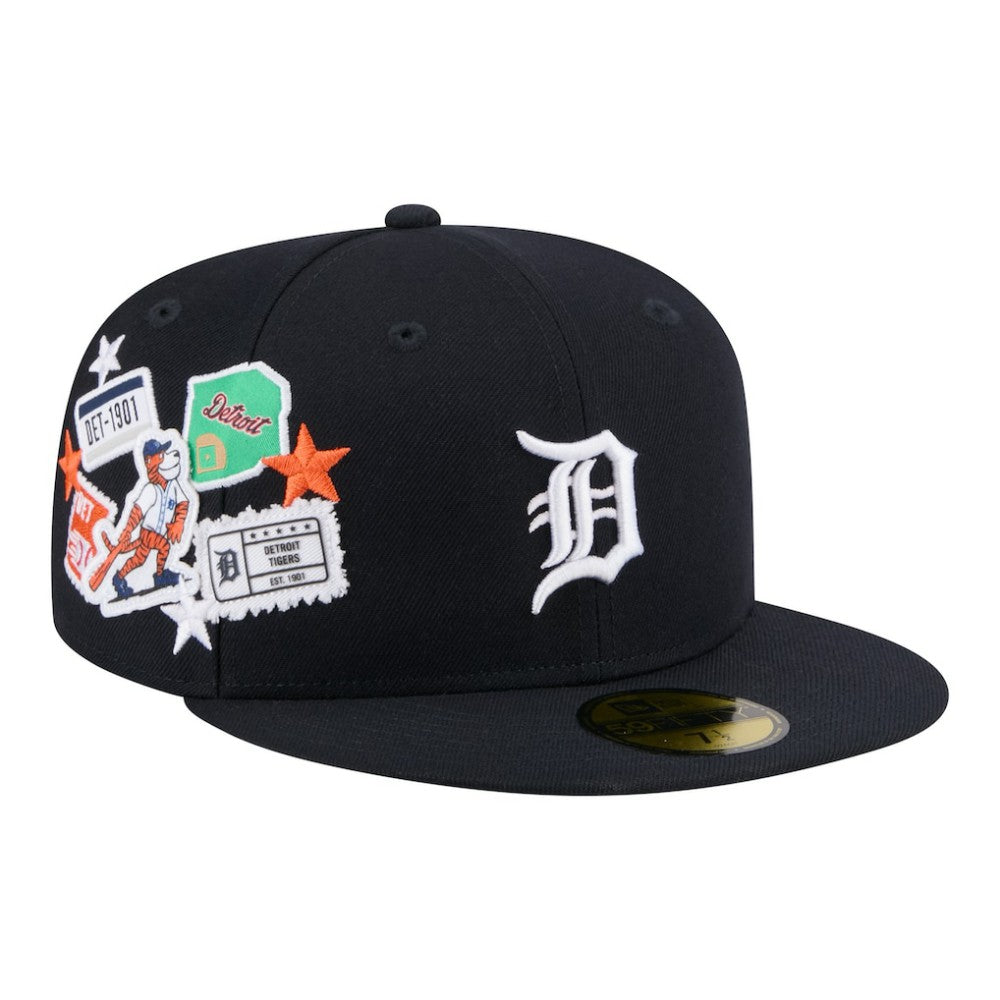 Detroit Tigers City Patch 59FIFTY Fitted Hat - Navy | New Era